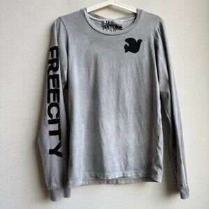 Free City Freecity Artists Wanted Womens Size XS Long Sleeve Gray Gorpcore